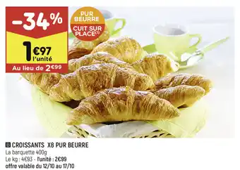 Leader Price Croissants X8 Pur Beurre offre