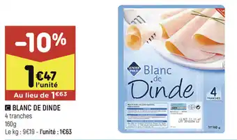 Leader Price Blanc de Dinde offre
