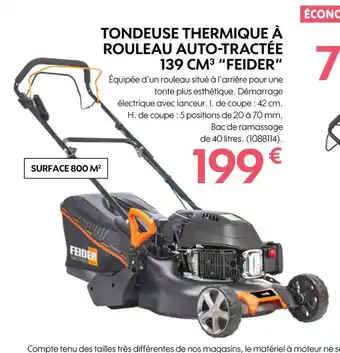 Truffaut FEIDER TONDEUSE THERMIQUE À ROULEAU AUTO-TRACTÉE 139 CM3 offre