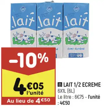 Leader Price Lait 1/2 Ecreme offre