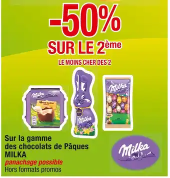 Cora x Carrefour MILKA - 50% SUR LE 2ème Sur la gamme des chocolats de Pâques MILKA offre