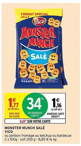 Intermarché Monster Munch Salé Vico offre