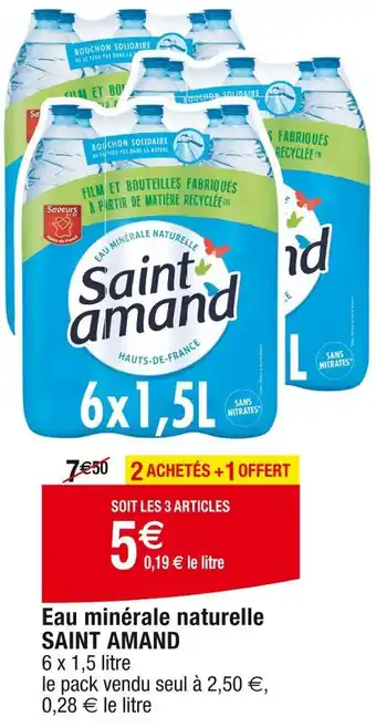Cora x Carrefour SAINT AMAND Eau minérale naturelle offre