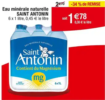 Cora x Carrefour SAINT ANTONIN Eau minérale naturelle offre