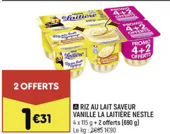 Leader Price Riz Au Lait Saveur Vanille La Laitière Nestle offre
