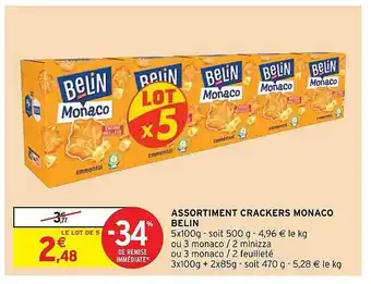 Assortiment Crackers Monaco Belin