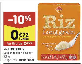 Leader Price Riz Long Grain offre