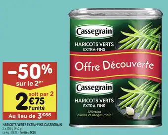 Haricots Verts Extra-Fins Cassegrain