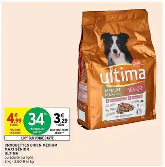 Intermarché Croquettes Chien Médium Maxi Sénior Ultima offre