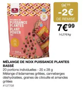 Costco MÉLANGE DE NOIX PUISSANCE PLANTES BASSÉ offre