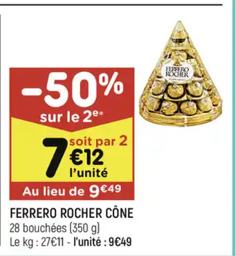 Leader Price Ferrero Rocher Cône offre