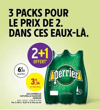 Intermarché Eau Minérale Naturelle Gazeuse Perrier offre