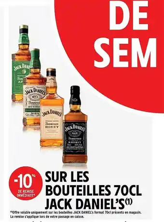 Bouteilles 70cl Jack Daniel's