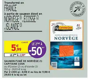 Intermarché Express Saumon Fumé De Norvège Capitaine Cook offre