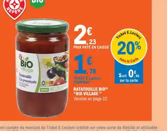 E.Leclerc Ratatouille bio offre