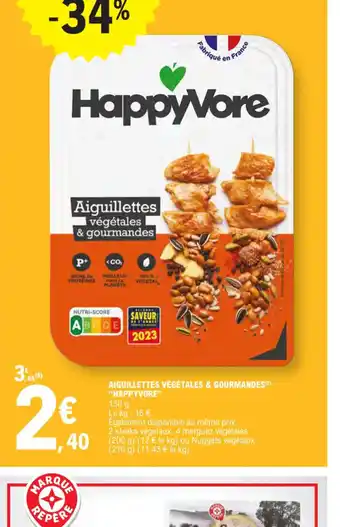 E.Leclerc Aiguillettes vegetales & gourmandes happyvore offre