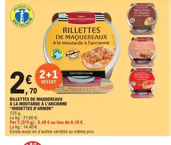 E.Leclerc Rillettes de maquereaux a la moutarde a l'Ancienne mouettes d'Armor offre