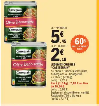 E.Leclerc Legumes cuisines casegrain offre