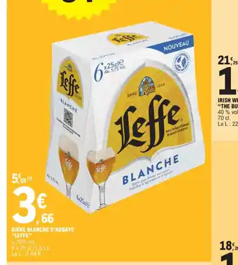 E.Leclerc Biere Blanche d'Abbaye leffe offre