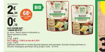 E.Leclerc Plat cuisine bio jardin bio etic offre