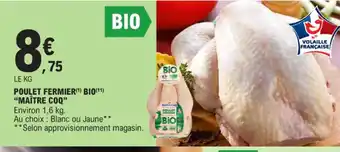 E.Leclerc Poulet fermier bio maitre coq offre