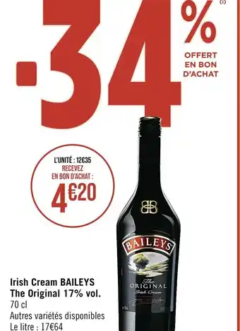 Irish Cream BAILEYS The Original 17% vol.