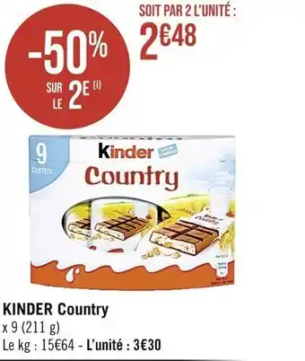 Casino Supermarchés KINDER Country offre