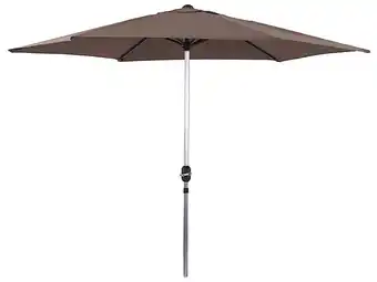 Brico Cash Parasol jardin droit Alu Sol - Rond - Ø 3m - Taupe offre