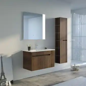 Brico Cash Meuble de salle de bain BOVALINO 800 Chêne Foncé offre