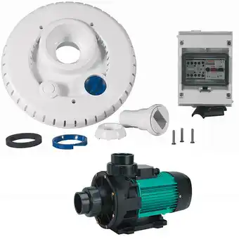 Bricomarché kit pompe 44m3/h + facade + coffret électrique pour nage à contre courant - ncr2 wiper3 300 triphasé offre