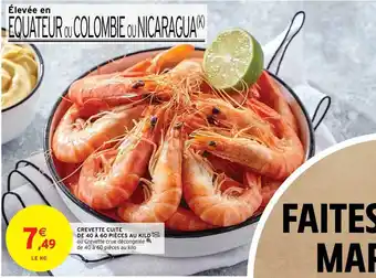 Intermarché Hyper Crevette Cuite De 40 à 60 Pièces Au Kilo offre