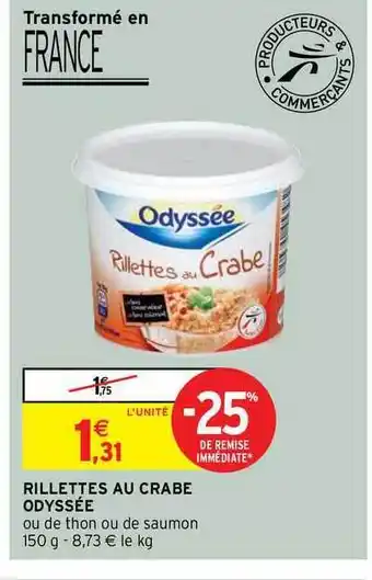Intermarché Hyper Rillettes Au Crabe Odyssée offre