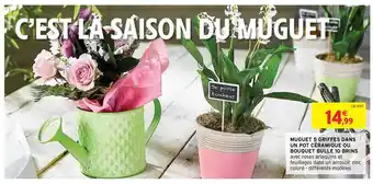 Intermarché Hyper Muguet 5 Griffes Dans Un Pot Céramique Ou Bouquet Bulle 10 Brins offre