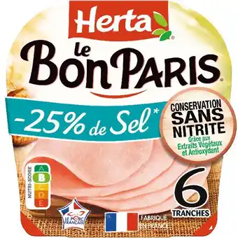 Auchan 2+1 Offert Au Choix Sur La Gamme Jambon Bon Paris Conservation Sans Nitrite Sel Réduit Herta offre