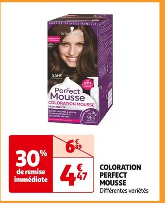 Auchan Supermarché PERFECT MOUSSE COLORATION offre