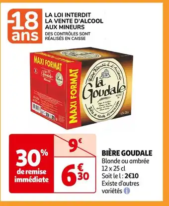 Auchan Supermarché LA GOUDALE BIÈRE offre