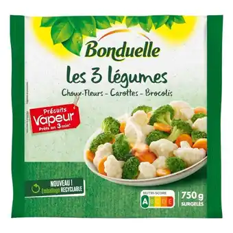 Auchan Les 3 Légumes Précuit Vapeur Surgelés Bonduelle offre