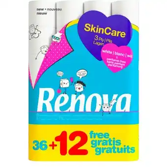 Auchan Papier Toilette Skin Care Blanc Renova offre
