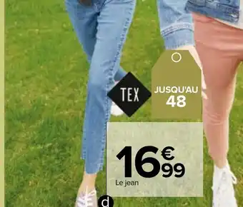 Carrefour Jean droit femme offre