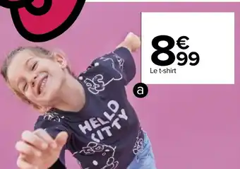 Carrefour T-shirt enfant fille 100% coton. offre
