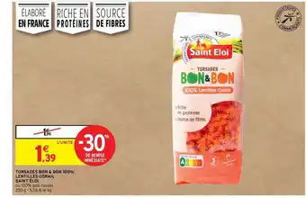 Intermarché Hyper Torsade Bon & Bon 100% Lentilles Corail Saint éloi offre