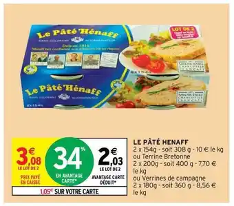 Intermarché Hyper Le Pâté Henaff offre