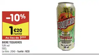 Leader Price Biere Tequieros offre