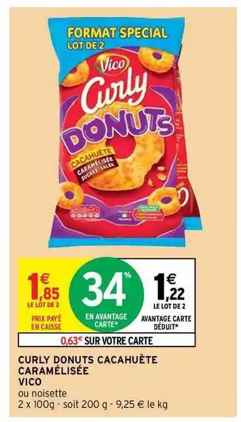 Intermarché Hyper Curly Donuts Cacahuète Caramélisées offre
