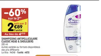 Shampooing Antipelliculaire Classic Head & Shoulders
