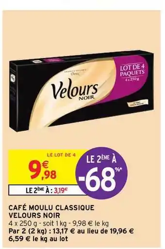 Intermarché Hyper Café Moulu Classique Velours Noir offre