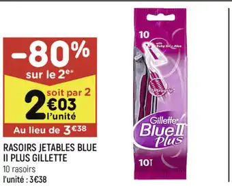Leader Price Rasoirs Jetables Blue II Plus Gillette offre