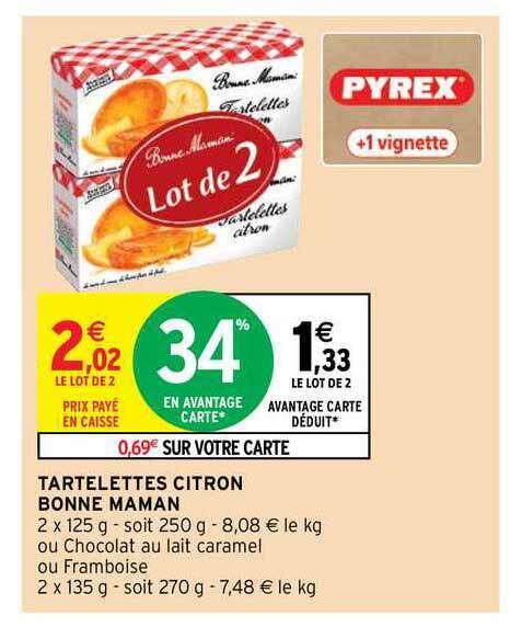 Promo Tartelettes Citron Bonne Maman Chez Intermarche Hyper