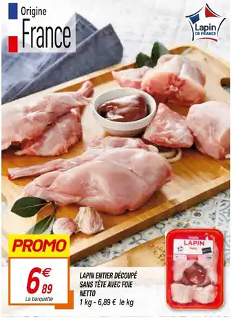 Lapin entier DĂ©coupĂ© Sans TĂȘte avec Foie