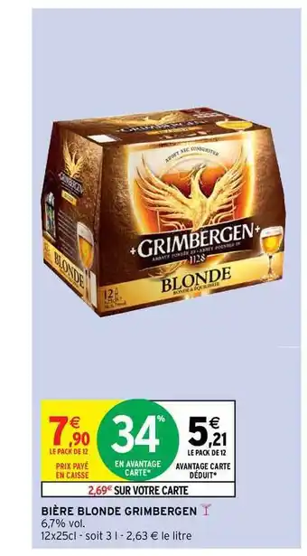 Intermarché Hyper Bière Blonde Grimbergen offre